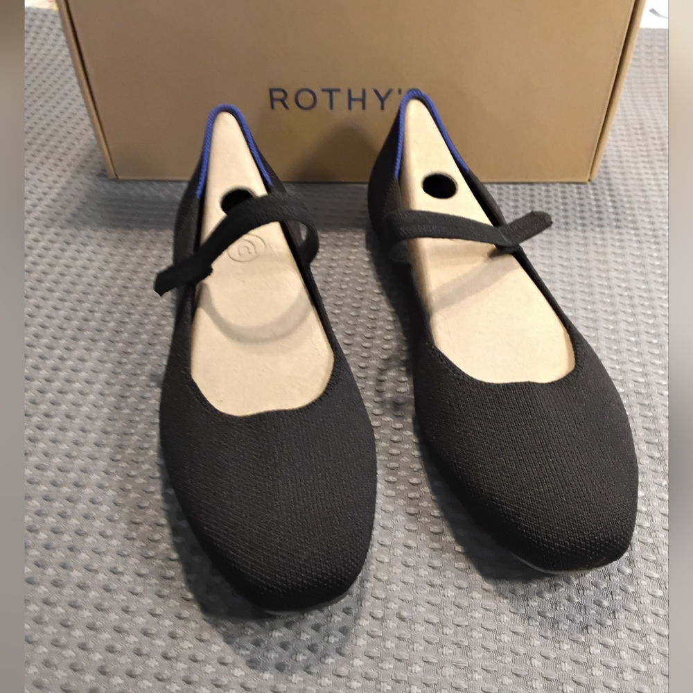 Rothy's Black Mary Jane Flats
